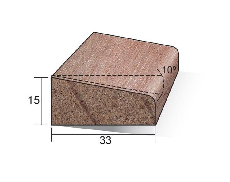 Meranti glaslat type A3 - wit gegrond